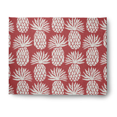 Tapis tissé à plat rouge Focus