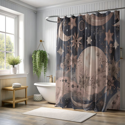 Lunar Abstract - 1 Piece Standard Shower Curtain
