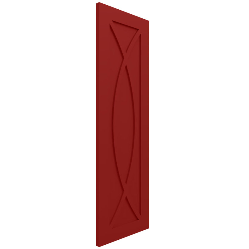 Volets de style moderne EnduraCore Composite Rosa, L 15 po, Rouge feu, H 46 po