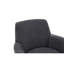 Luxueux fauteuil demi-tonneau pivotant en polyester avec base dorée - Gris foncé