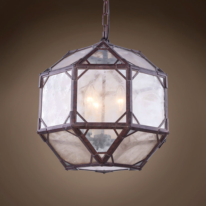 Lustree géométrique lanterne 4 lumières Isabell