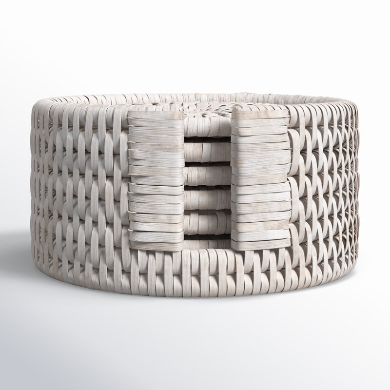 Camden Coaster Set with Holder, Blanc