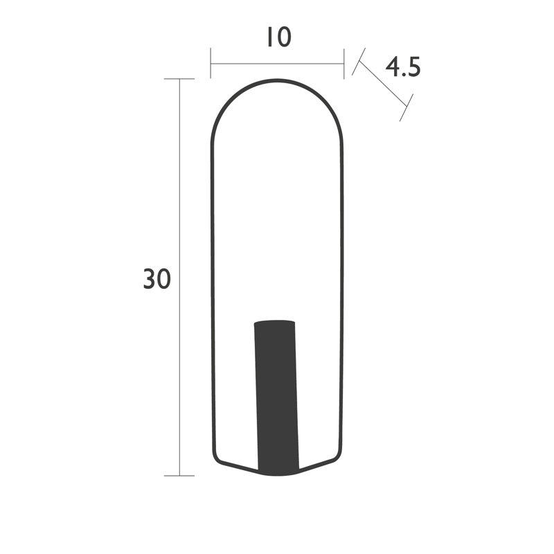 Itac Steel Floor Vase, Clay Gray