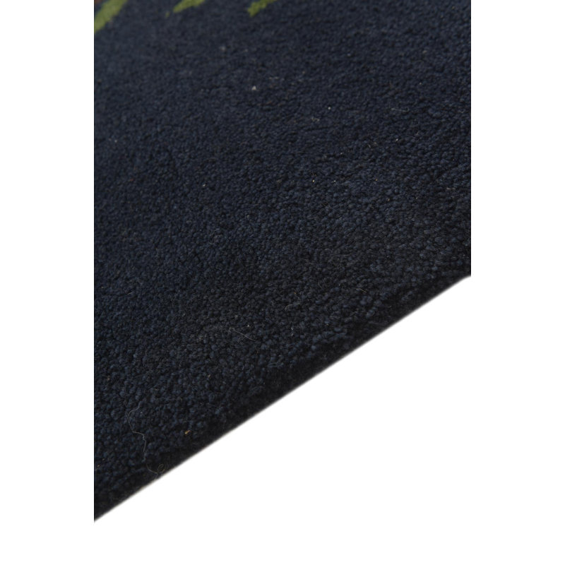 Tapis carré bleu marine Orlando