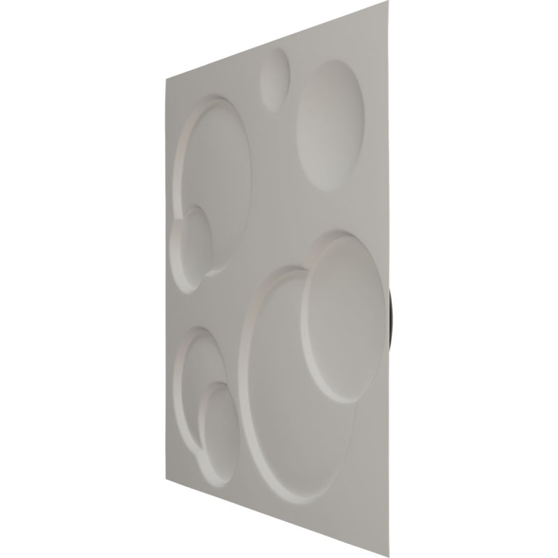 Panneau mural décoratif 3D FinuraWall l 19 5/8 po x H 19 5/8 po, UltraCover (couvre 2,67 pieds carrés), Gris anthracite