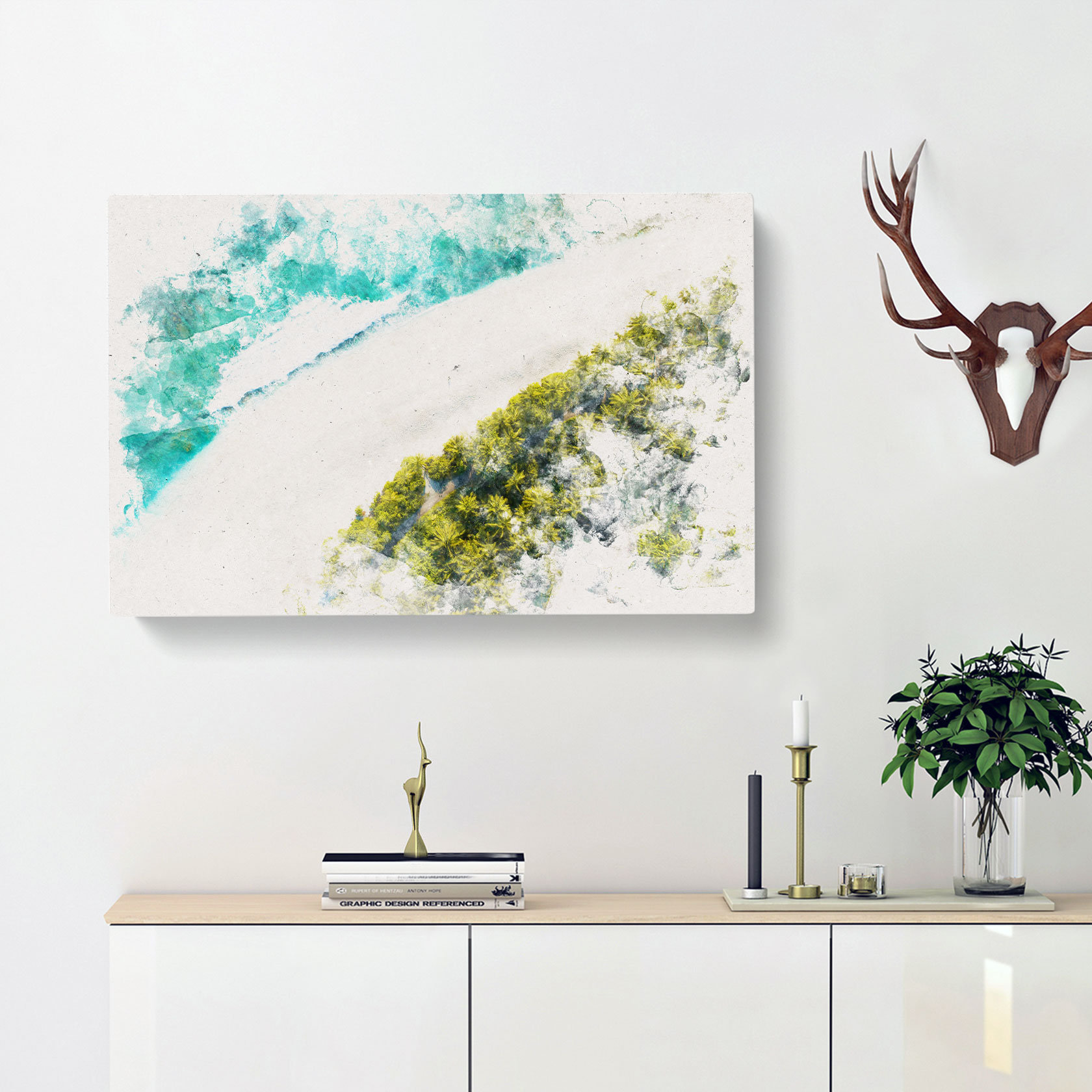 East Urban Home Beach View in the Maldives - Wrapped Canvas Graphic Art ...