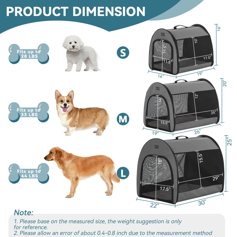 Caisse pour animaux, gris, H 25 po x l 22 po x P 30 po