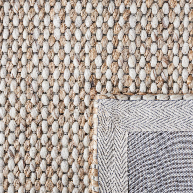 Aufmann Handmade Tufted Area Rug in Natural/Beige, Rectangle 4' x 6'