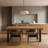 Retro industrial-style rectangular solid wood-644193675