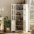 78.9'' H 5-Layer Corner Bookcase With Glass Doors