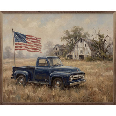 American Truck With Flag