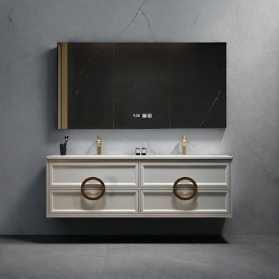 American-style double-basin bathroom cabinet