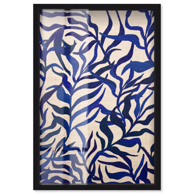 Seaweed Blue Decor Shadowbox Print by Art Remedy
