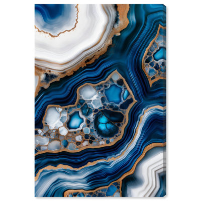 Azure Alveoli I Canvas Blue Geode Wall Art by 