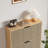18 Pair Shoe Storage Cabinet with 3 Flip Drawers-291646941