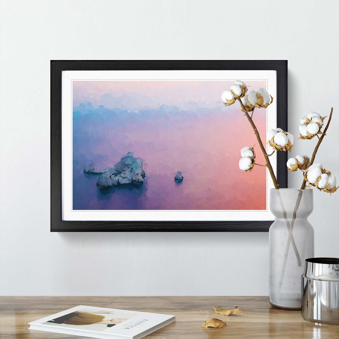 Pink Sunset in Ibiza Spain - Framed Print