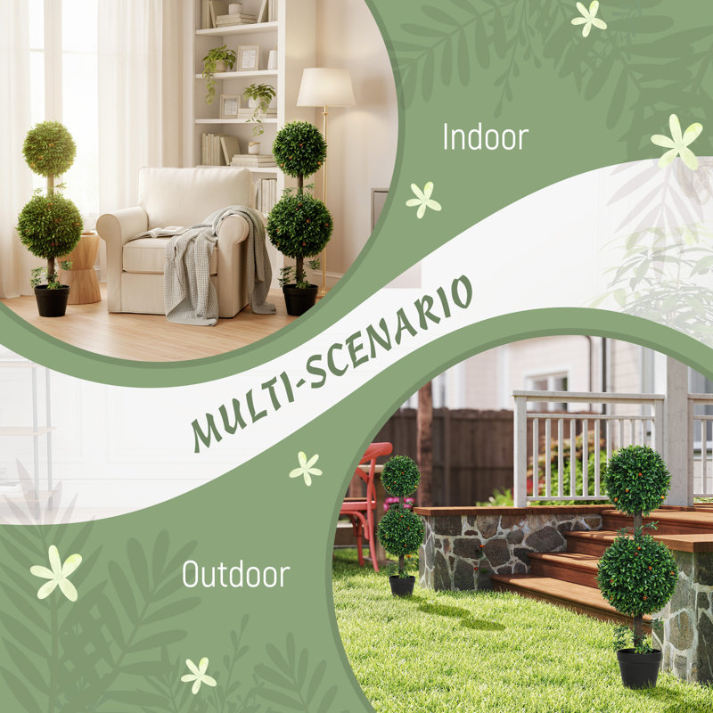 Ensemble de 2 fausses plantes artificielles 3pi