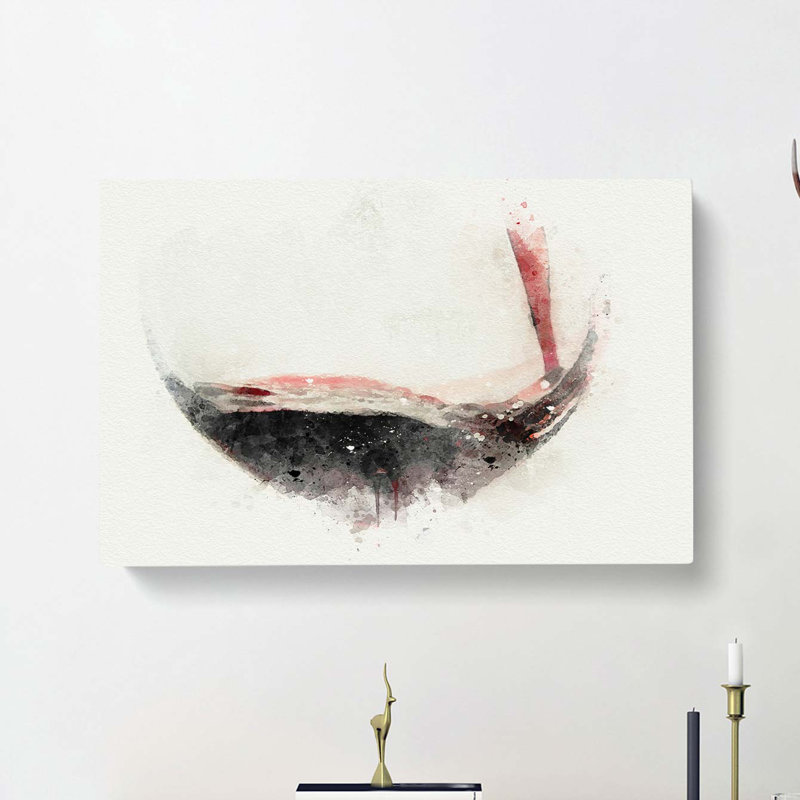 Pouring Of The Red Wine In Abstract - Wrapped Canvas, 35cm H x 50cm W x 3cm D