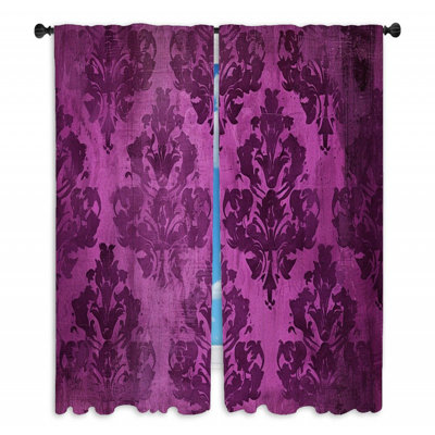 Damask Room Darkening Curtain Pair