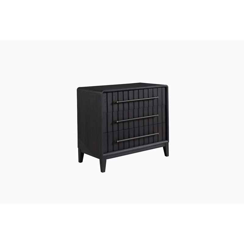 Commode 3 tiroirs Bachelor au fini poivre