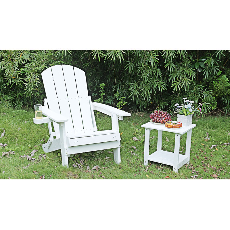 Outdoor Lounge Chairs Set Of 2, White