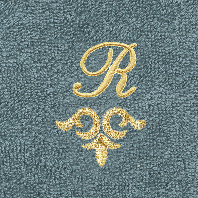 Ensemble de serviettes 100% lin Linica, Sarcelle, Paquet de 2 débarbouillettes, R