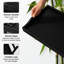 Wooden Bamboo Breakfast Food Serving Tray Black Portable and Folding Legs Pack Of 2 
