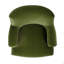 Fauteuil à accoudoirs plissés 30 po, velours performance vert olive