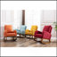 Chaise berçante de salon confortable Orange