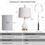 Lampes de chevet 24 po en céramique blanche avec ports USB doubles et ampoules à DEL