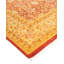 Tapis orange en laine noué à la main de conception unique 6 pi 1 po x 9 pi 1 po Mogul