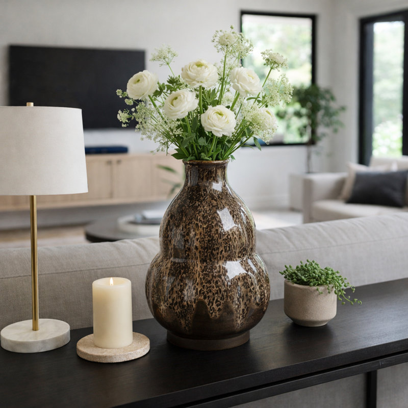 Vase de table Modern Modern, H 16 po x l 11 po x P 11 po