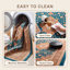 Tapis Marble2 traditionnel de style persan audacieux, bleu sarcelle, or et crème, lavable en machine, antidérapant, à poils courts, pour l'intérieur et l'extérieur, adapté aux animaux domestiques, idéal pour le salon, la chambre, la salle à manger, l'entrée, le couloir ou le bureau.-595359315