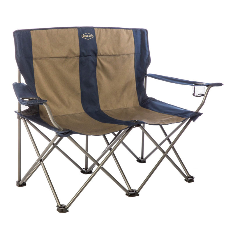Chaise de plage Kamp-Rite, Brun clair / bleu