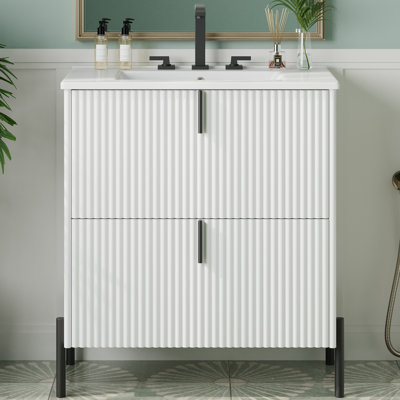Meuble-lavabo 30 po avec lavabo en céramique