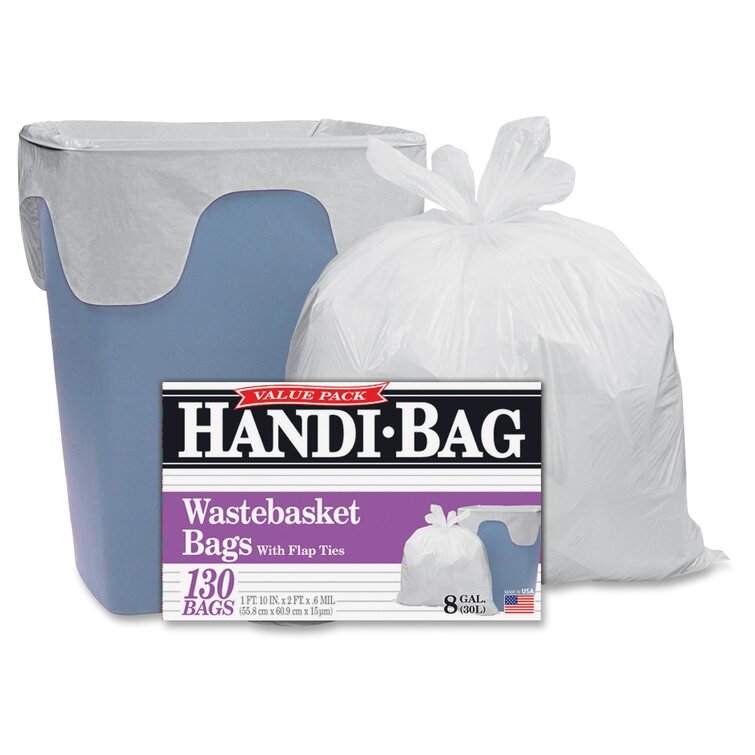 8-9 Gal. (30-35 l), White - 240 Liners Code H Custom Fit Drawstring Trash  Bags