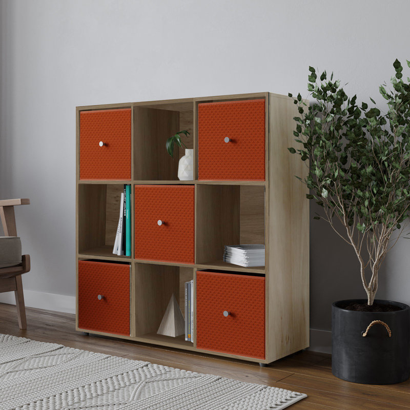 93cm H x 12cm W Solid Wood Standard Bookcase, Oak/Orange