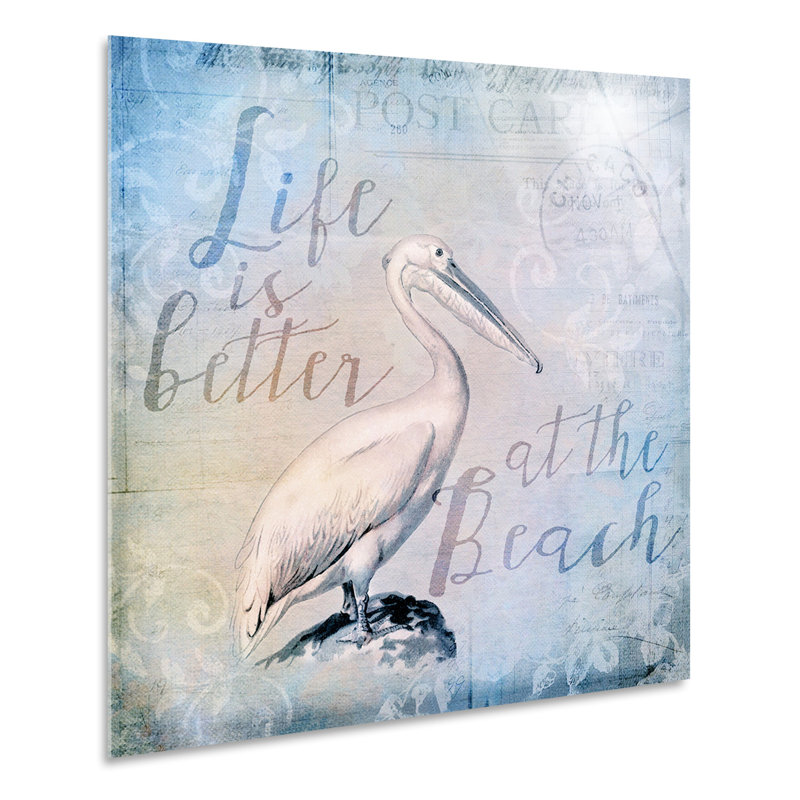 Pelican by Andrea Haase - No Frame Painting on Plastic / Acrylic, 65cm H x 65cm W