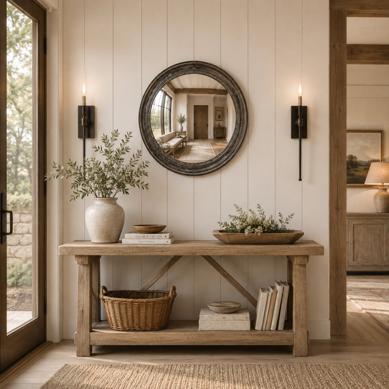 Cerne Convex Metal Wall Mirror, 28.5" H x 28.5" W