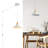 Modern 10.2'' Adjustable Height Plug In Cord Ceiling Hanging Pendant Light Fixture, White