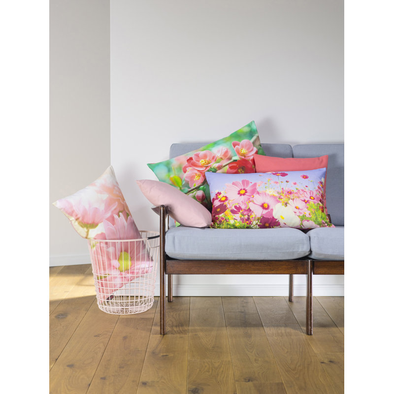 Coussin lombaire en coton bluten/fleurs Summertime