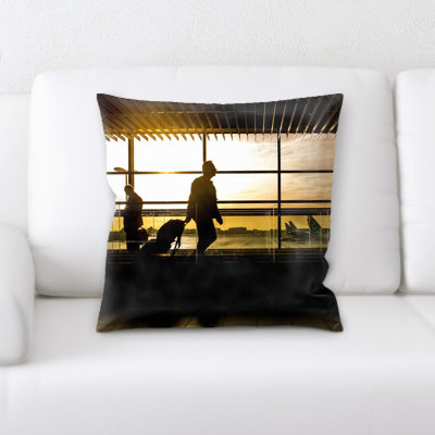 Airport Throw Pillow