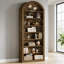 Arched Bookcase,Spacious Display Shelving Unit,Tall Bookshelf-126454173
