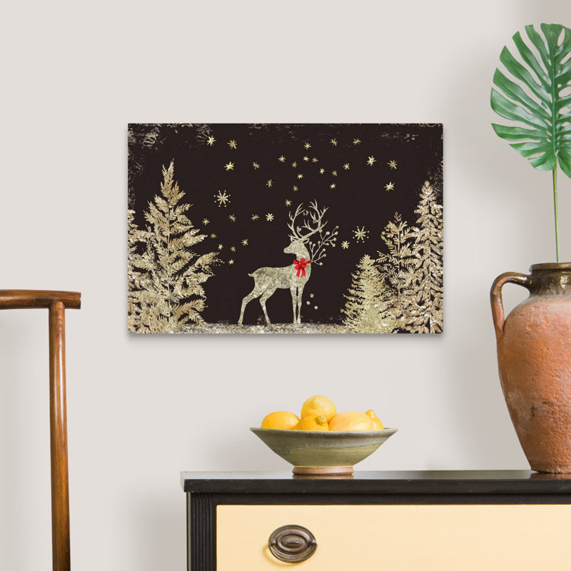 Prancer at Night - Peinture sur toile, Toile tendue, H 16 po x l 24 po x P 1,25 po