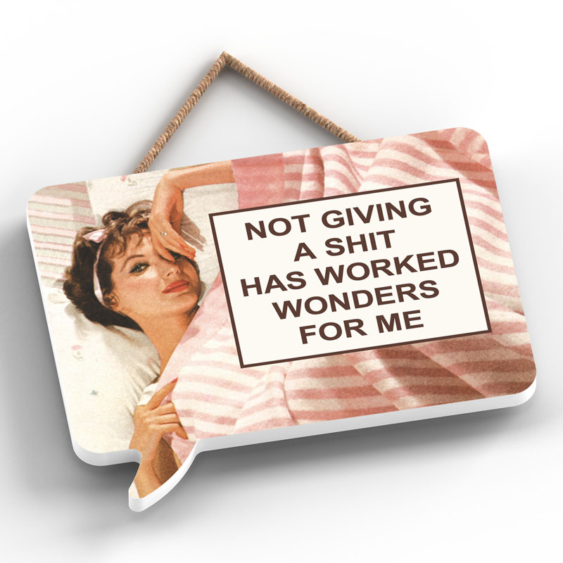 Pinup Not Giving A Shit - Print on MDF
