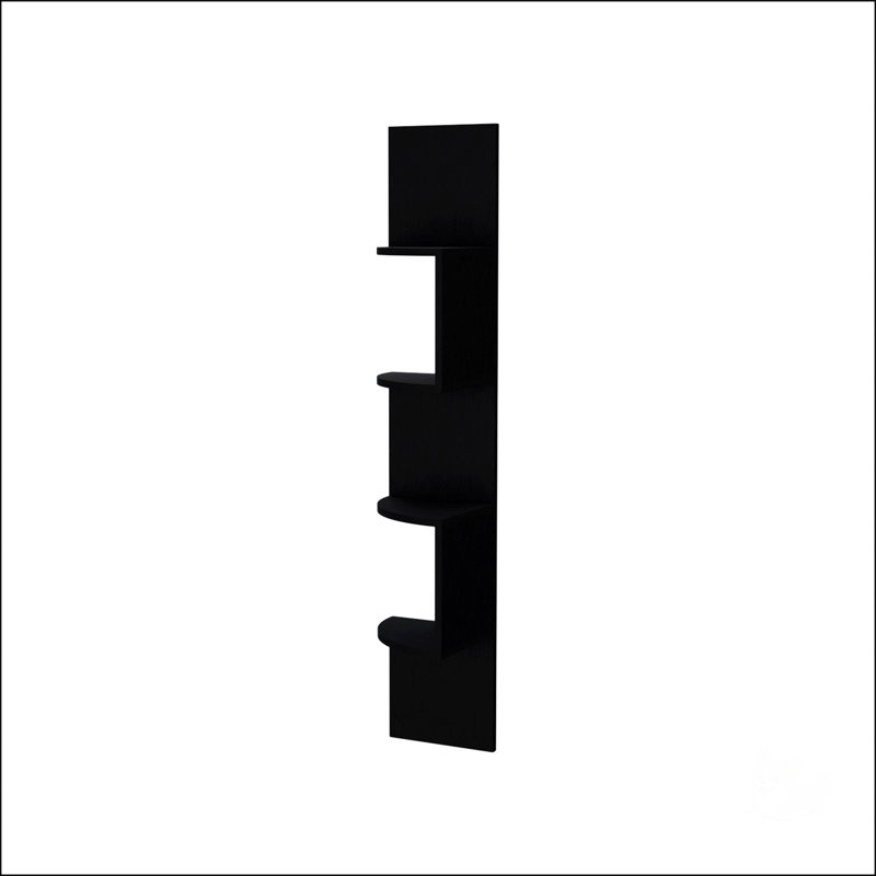Tablette flottante pleine paroi, Noir