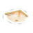 3-Light Mist Glass Square Flush Mount
