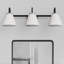 Luminaire contemporain à 3 lumières avec abat-jour en verre lait Charboneau