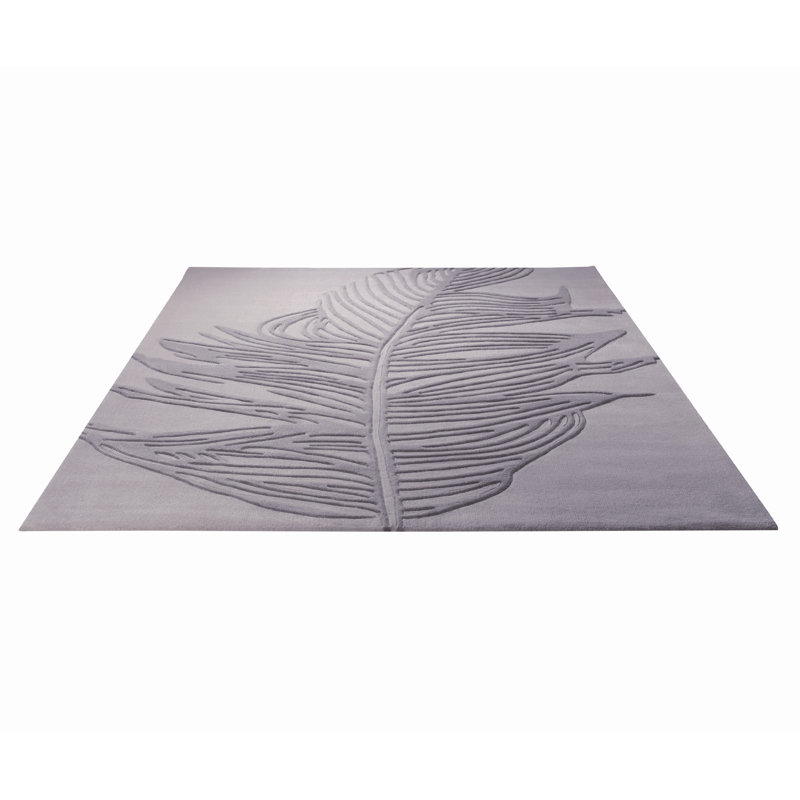 Feather Floral Hand Woven Area Rug, Rectangle 120 x 180cm