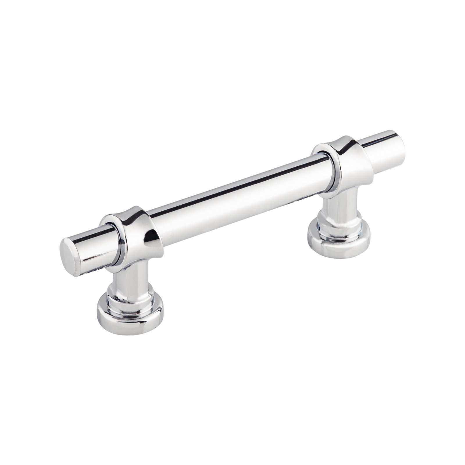 Bit Bar Cabinet Pull, Polished Chrome, 3" Center to Center